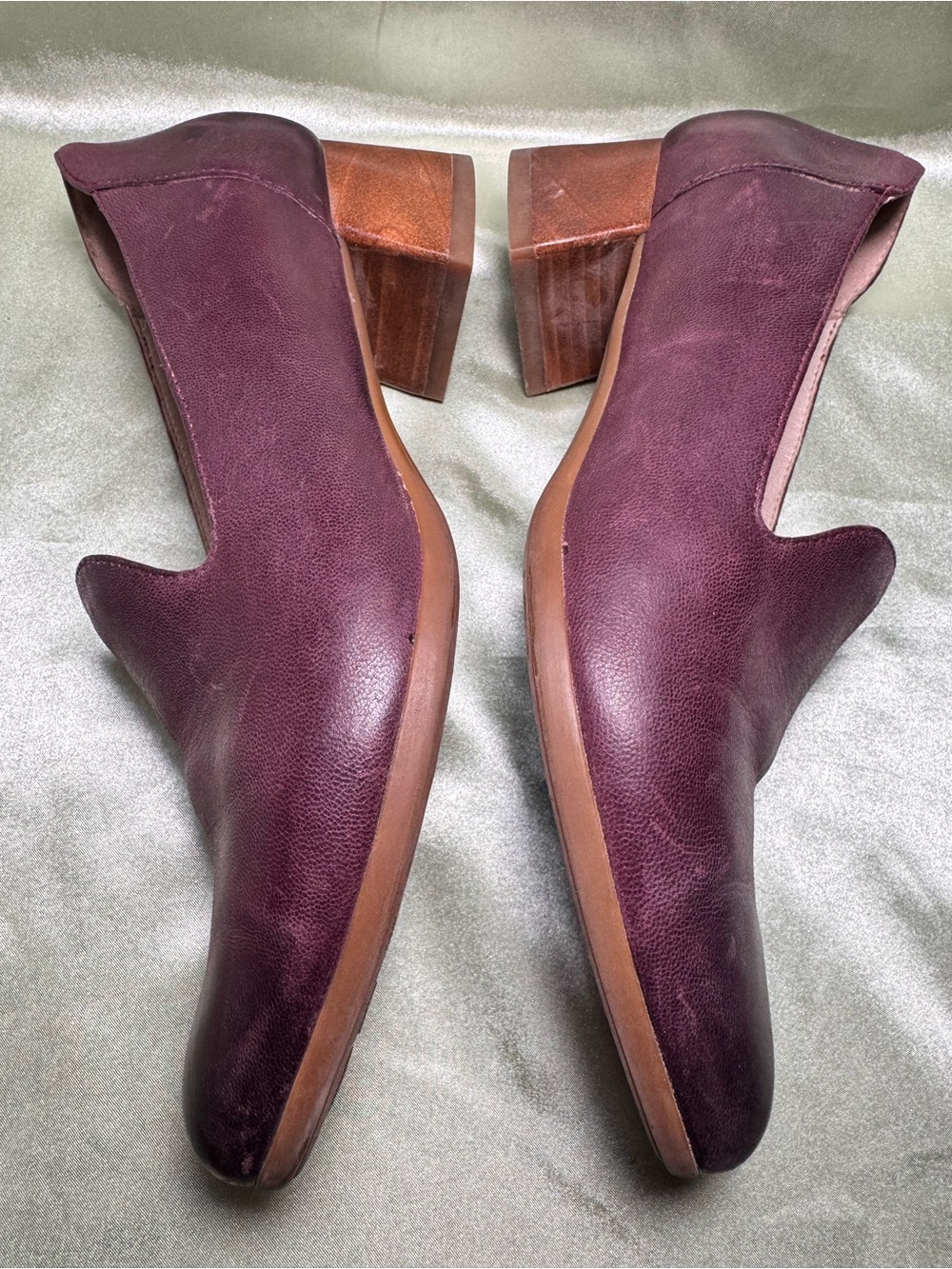 Dansko Preston Leather Chunky Block Heel Pumps Shoes Eggplant EU 37 US 6.5-7 - Picture 6 of 8